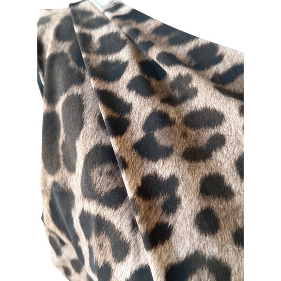 Roberto Cavalli Leopard-Print Ruched Sheath Dress – Size XL New with Tags - Picture 14 of 16